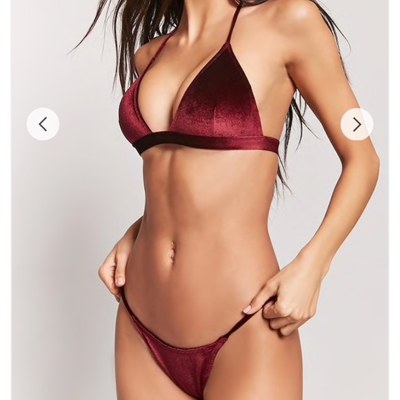 Forever 21 Other - Forever 21 Velvet Bikini Top and Bottom☀️